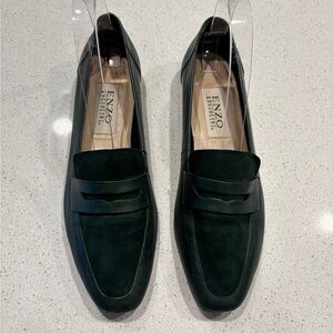 Enzo Angiolini | Dark Green Slip-On Loafers
